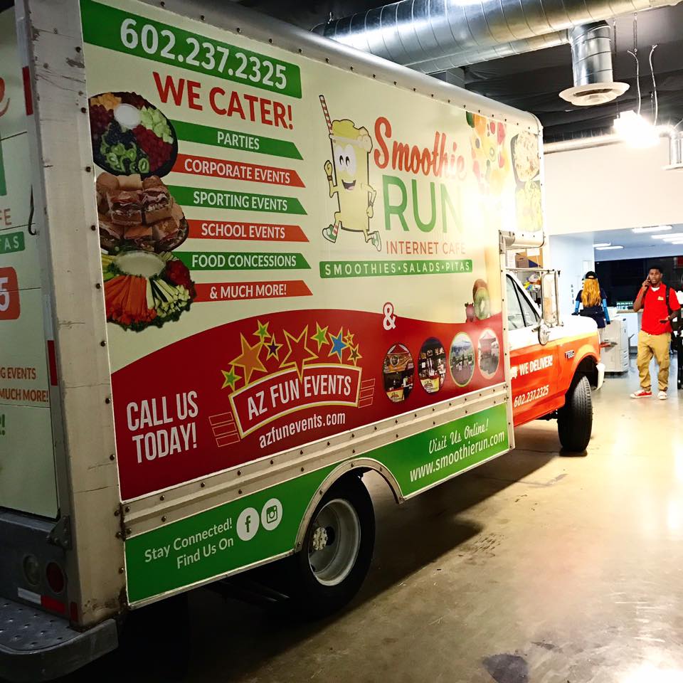 Cesar Graphics, at 27th Avenue and Baseline Road near Laveen, AZ provides vehicle wraps.
