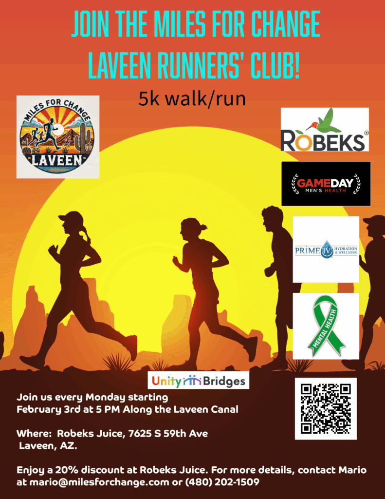 Miles for Change in Laveen is a walking and running group that gets together Mondays at 5 p.m. to walk and run along the Laveen Canal.