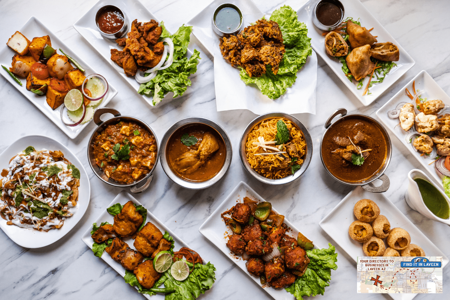 Picture of multiple plates of food.