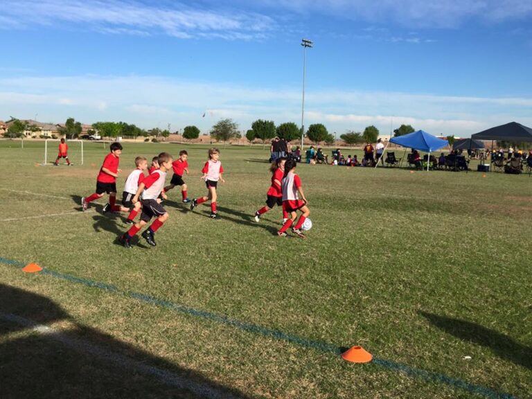 Laveen Soccer players take the field. Laveen Soccer players take the field.