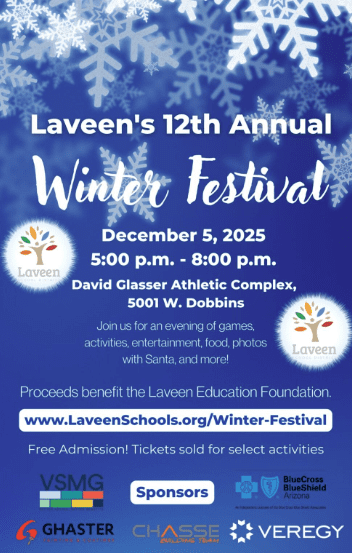 The 12th Annual Laveen Winter Festival will feature food, games, activiest, student performances, holiday vendors and more.